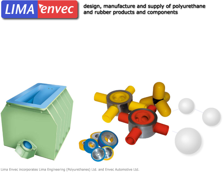 Lima Envec, design, manufacture and supply of polyurethane and rubber products and components